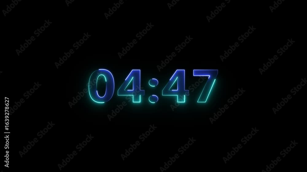 Aufkleber hud user interface with technology stopwatch digital countdown. countdown timer indication on black 
