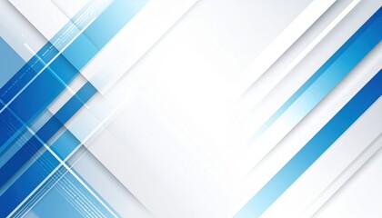 Obraz premium Dynamic abstract design with blue and white lines digital art modern graphic style clean environment minimalist viewpoint