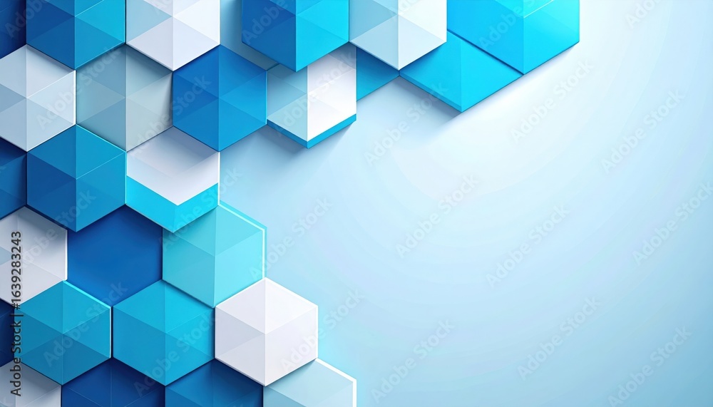 Poster dynamic geometric shapes design digital space abstract art modern environment close-up view visual c