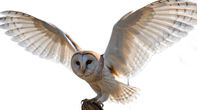 Owls, isolated transparent background
