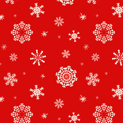 snowflakes hand drawn seamless pattern, new year  and Merry Christmas decoration, ornament, cover, isolated background,, textile, fabric, packaging, wrapping paper, wallpaper