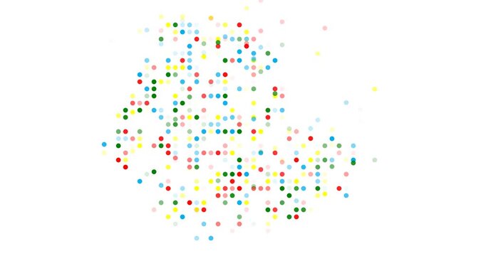 Ethiopia map made of flowing digital particles