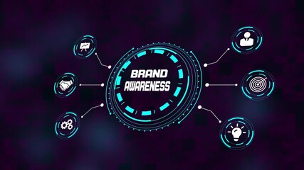 Building brand awareness through effective marketing strategies and customer engagement, business concept, 4k video