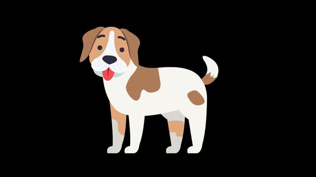 Cute Dog Animation with Alpha  
