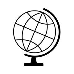 globe on white background