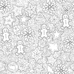 christmas, pattern, flower, vector, floral, design, seamless, vintage, illustration, ornament, decoration, art, wallpaper, nature, decor, texture, element, flowers, mandala, leaf, retro, ornate, lace,