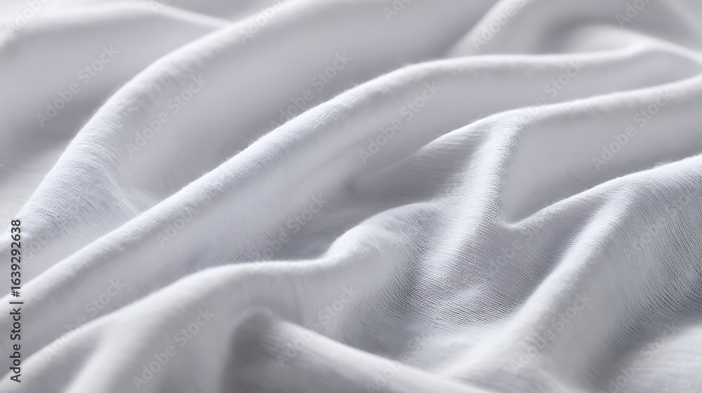 Poster white fabric draping with soft texture and folds