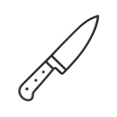 Fototapeta premium Outline Icon of Chef’s Knife