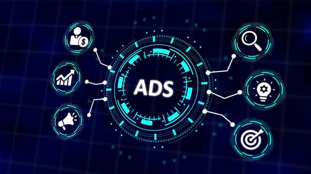 Programmatic Advertising Concept, Business Technology, Internet and Network Concept. Programmatic Advertising concept. 