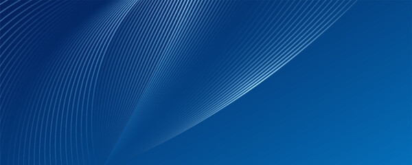 Naklejka premium Abstract futuristic dark blue background with glowing lines