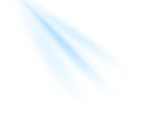Soft blue light beam shining down diagonally with a subtle glow on a clean white background, providing an ethereal and minimalist design element