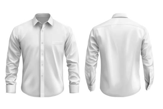 Classic white long sleeve shirt mockup displayed isolated on a neutral backdrop ideal for showcasing apparel designs or customizing brand logos and graphics