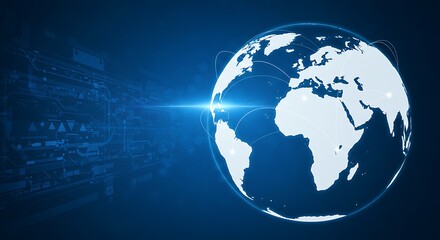 World Map and Network Connectivity in Digital Space