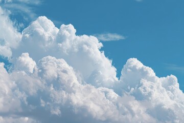 Majestic cloud formations against blue skies for tranquil backgrounds and nature-inspired projects