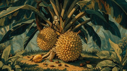 Fototapeta premium The Reign of Durian as the Supreme Fruit of Southeast Asia