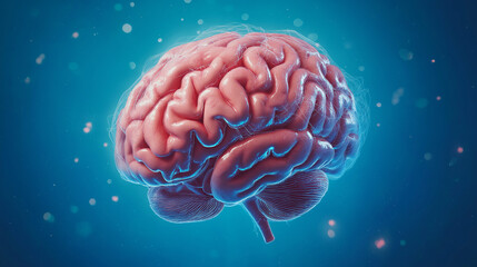 Illuminated Human Brain Neural Pathways Anatomy