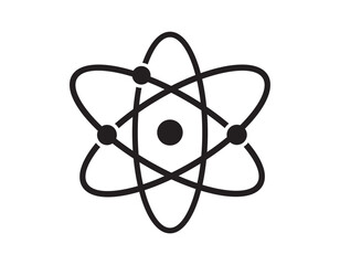 atom vector icon black color.eps