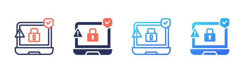 Ransomware Protection icon sheet multi style collection