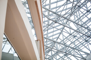 glass roof of modern building