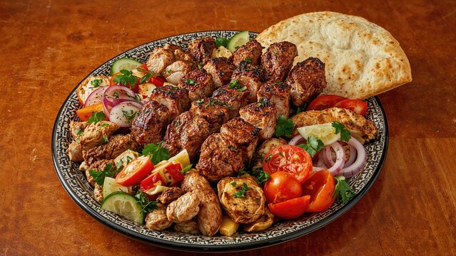 Selection of Grilled Kabab and Taouk Meats