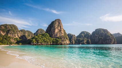 Fototapeta premium Isolated Rock in Coastal Waters