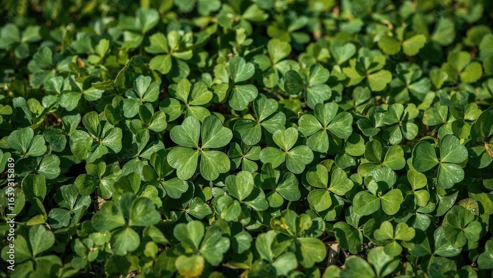 Aufkleber zoomed-in image of a carpet with clover shapes