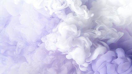 Purple and White Ink Cloud in Water