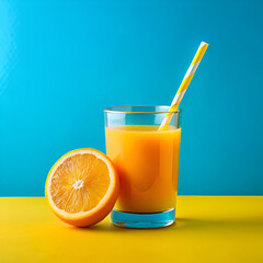 Fototapeta premium orange juice and oranges
