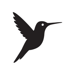 Hummingbird Silhouette Vector – Delicate Bird Design