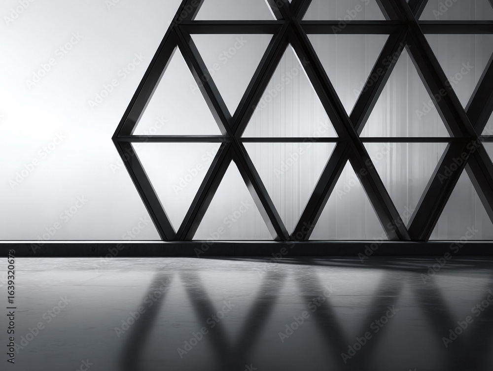 Poster modern, abstract geometric architecture. a stark contrast of light and shadow. perfect for backgroun