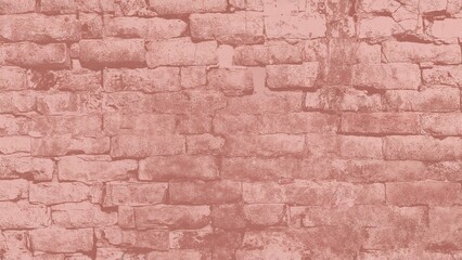 Obraz premium Pink backdrop featuring brick wall texture with empty space for text
