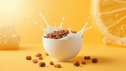 Energy-Boosting Chocolate Flakes with Milk for Breakfast