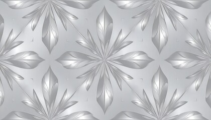 Silver floral repeating pattern