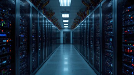 Photo showing a facility with multiple data servers