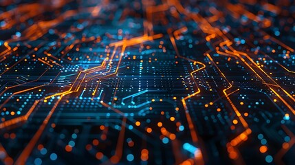 A vibrant fusion of technology, science, and design, featuring digital patterns, abstract shapes, and futuristic concepts. Dynamic waves, geometric grids, and colorful fractals create a stunning visua