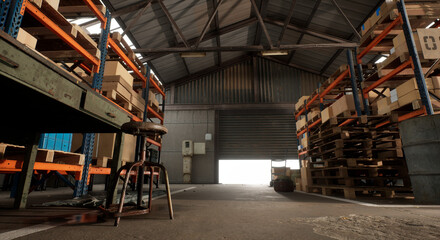 倉庫　梱包の静寂