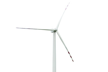 White background with isolated wind turbine