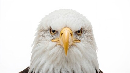 Portrait of a majestic bald eagle's head