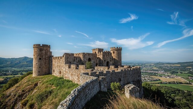 Stone Fortress Nestled in Natural Surroundings