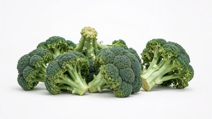 Fresh uncooked organic broccoli ready to be cooked