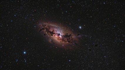 Fototapeta premium Radiant nebula illuminated by stars in the cosmos