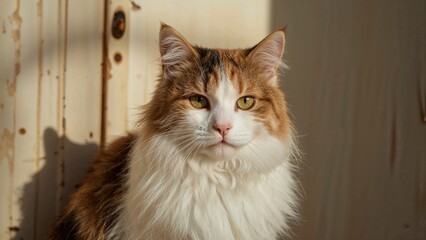 Portrait of a Fortunate Calico Cat