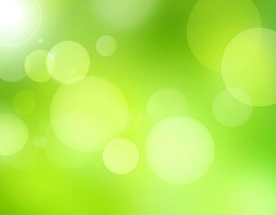 Obraz premium Soft, bright, green bokeh circles