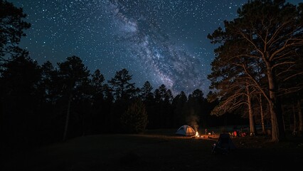 Camping out with stars shining above