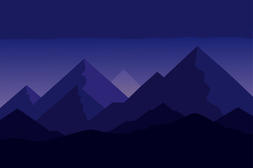 mountain landscape vector illustration
