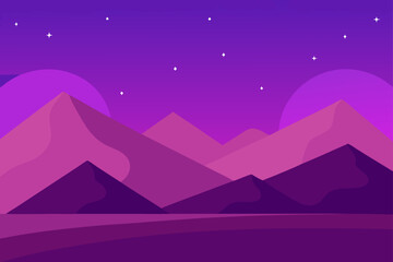 Obraz premium vector illustration of mountain landscape