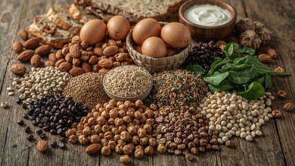 Obraz premium Sources of Biotin in Nature