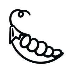 Hand drawn peas outline element icon