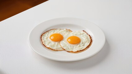 Breakfast plate with fried eggs