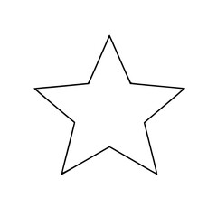 Obraz premium Star silhouette vector, solid black design